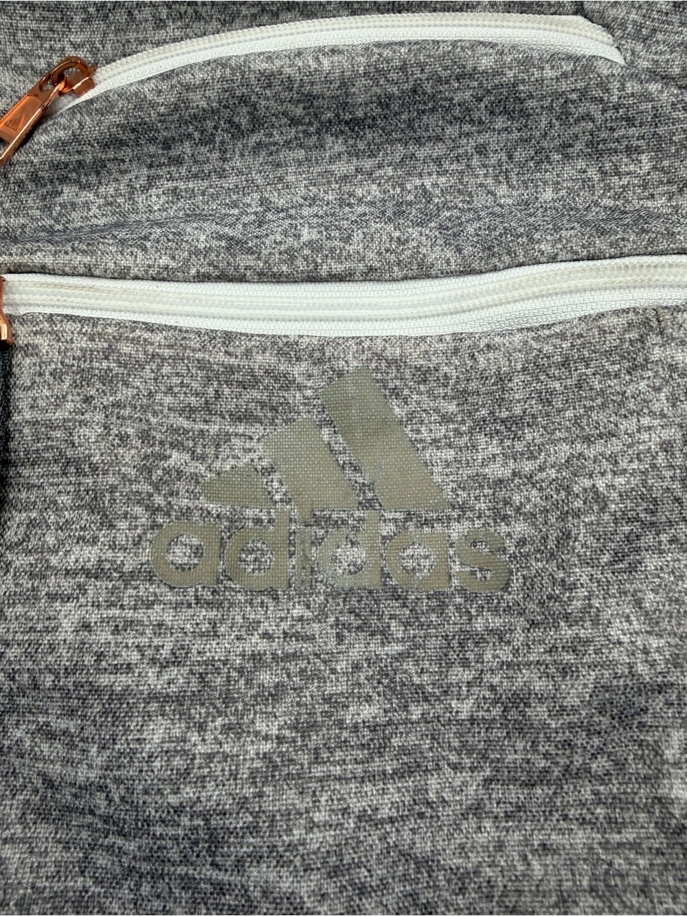 Adidas LoadSpring Gray Heather Backpack Rose Gold School Travel Bag - Picture 2 of 9